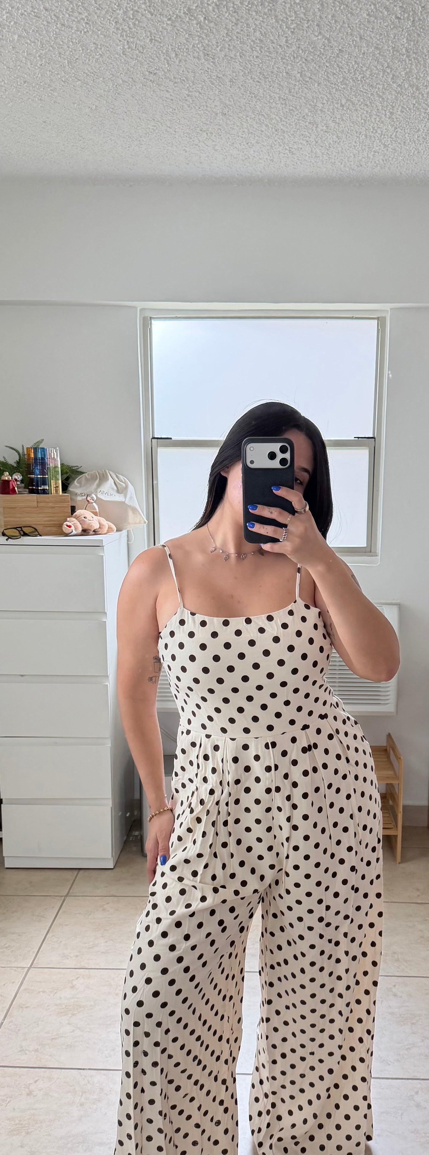 Polka Dot Wide Leg Jumpsuit