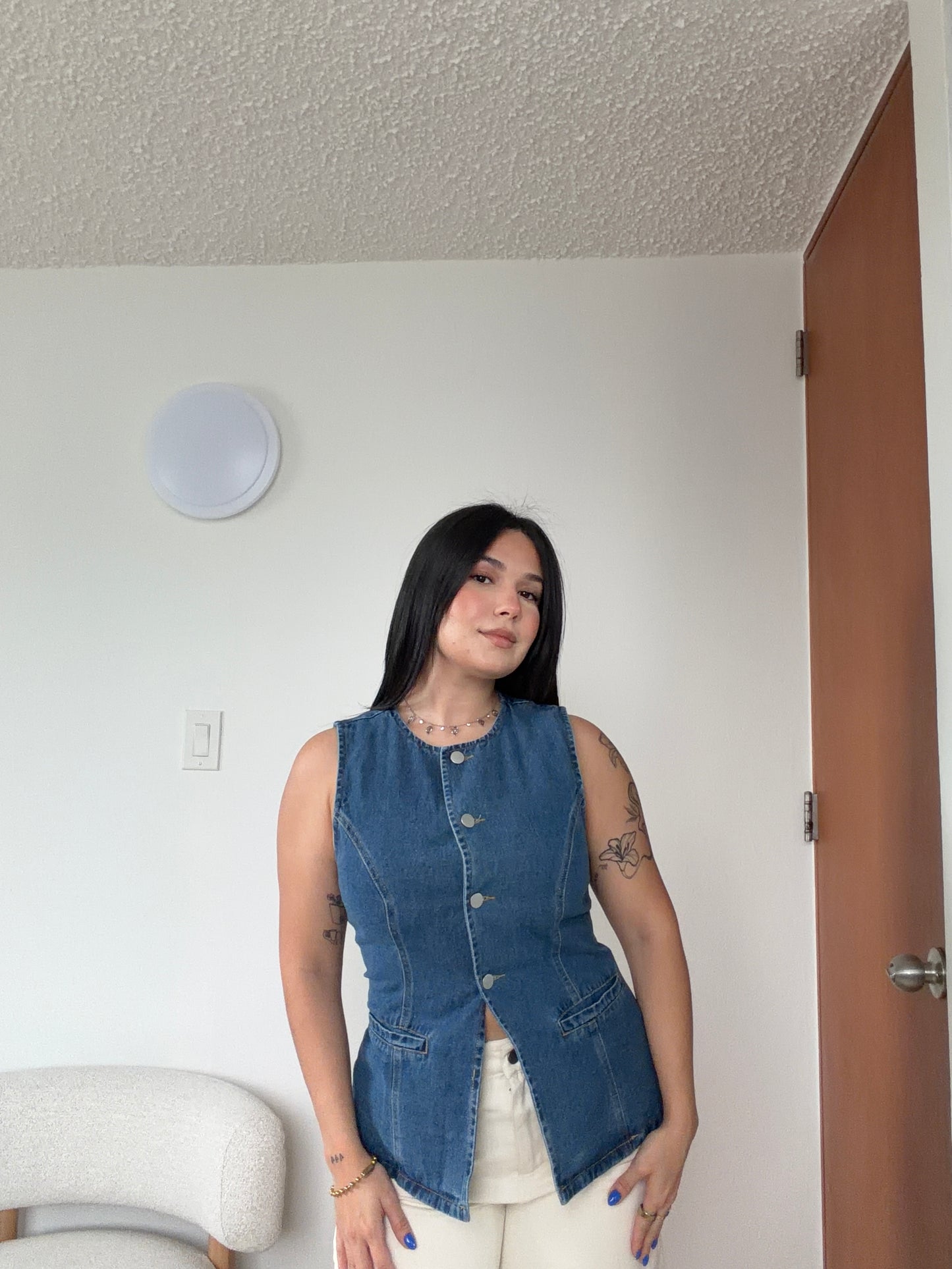 Denim Sleeveless top