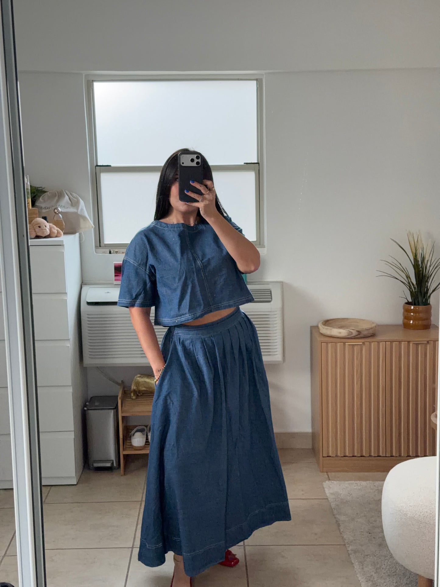 Denim Maxi Skirt